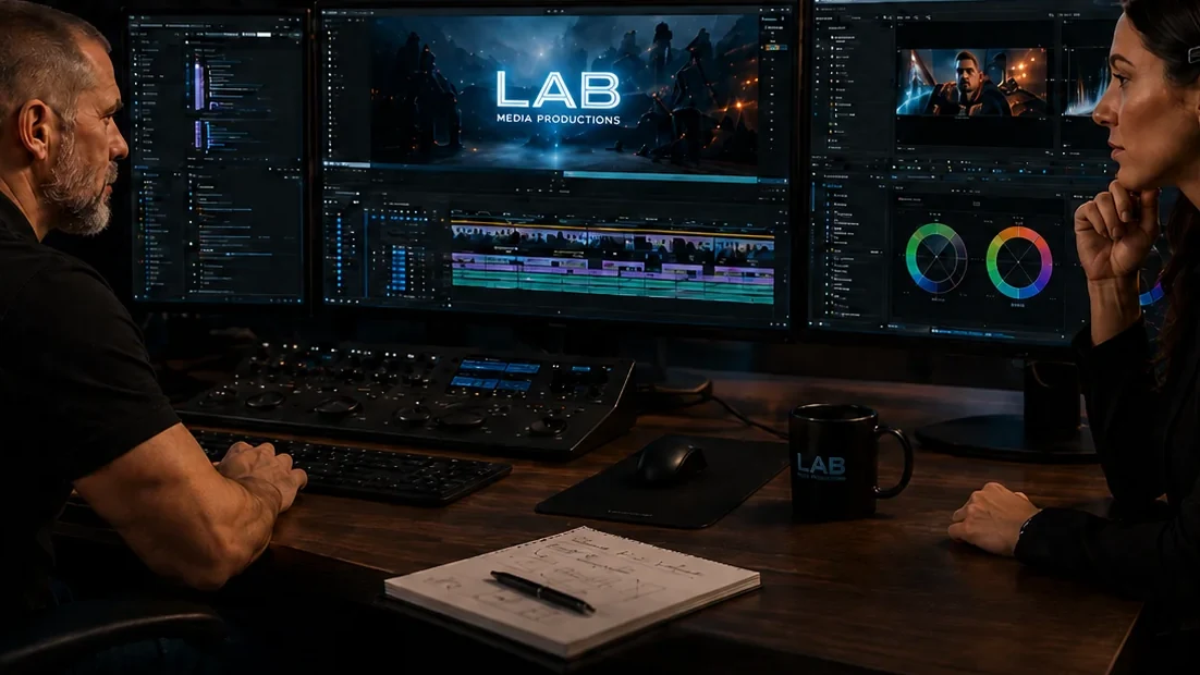 Video production and post-production visual