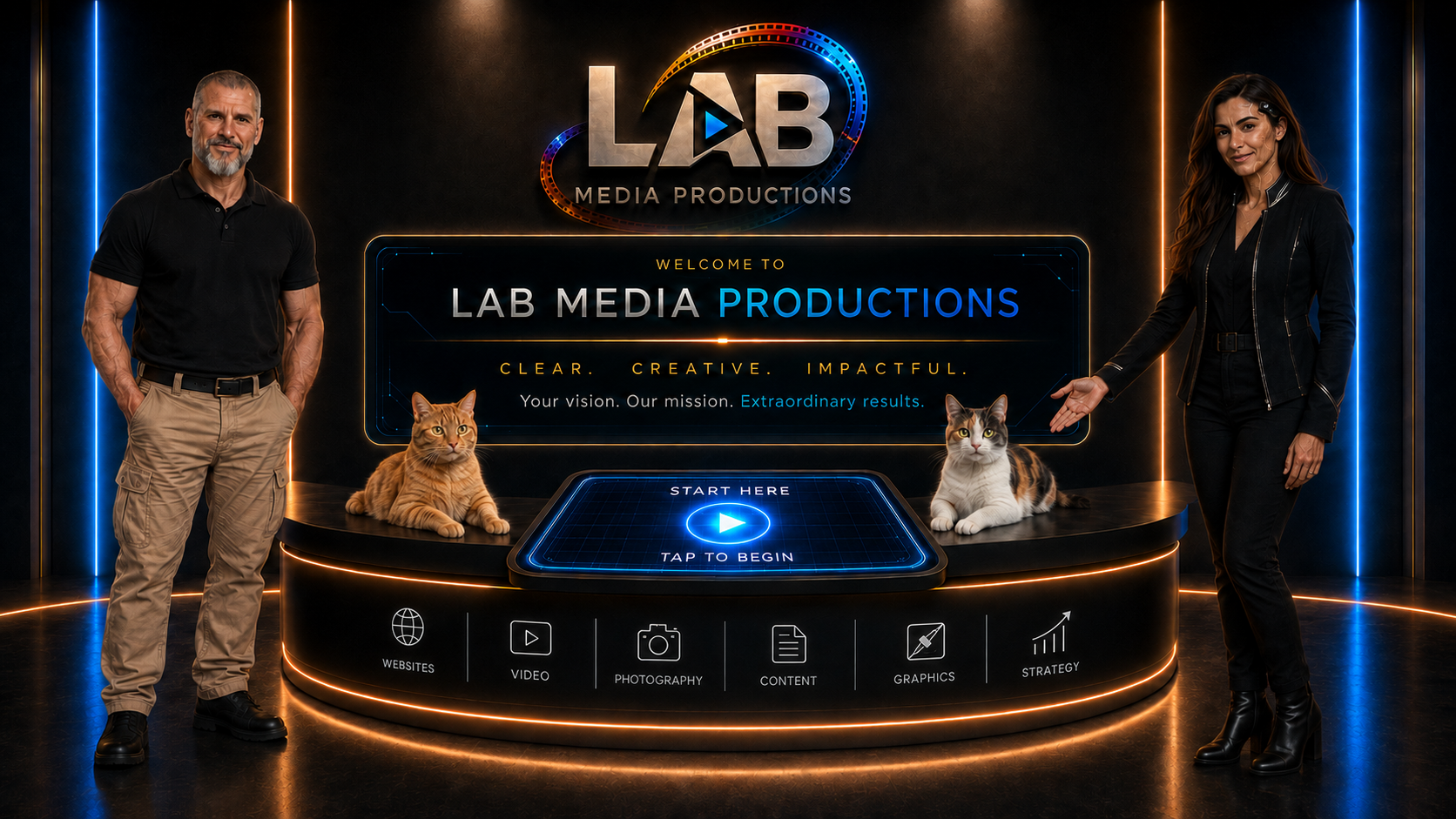 LAB Media Productions reception area